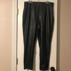 Ann Taylor Side Zip Faux Leather Legging